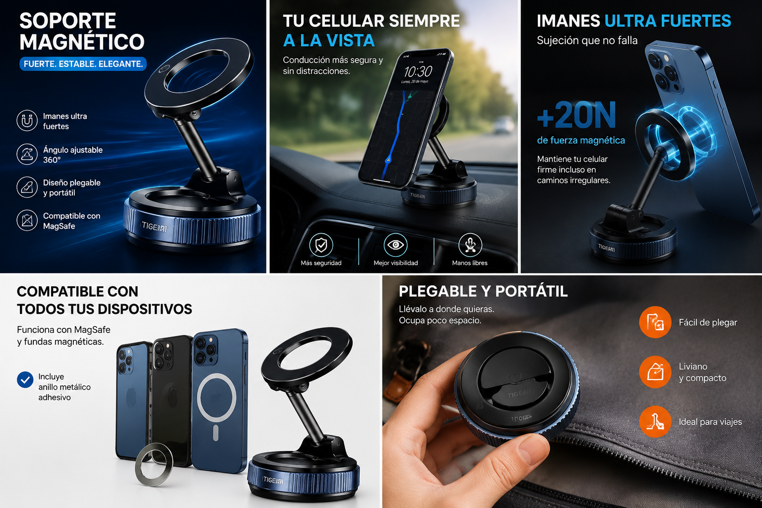 SOPORTE CELULAR MAGNETICO 360