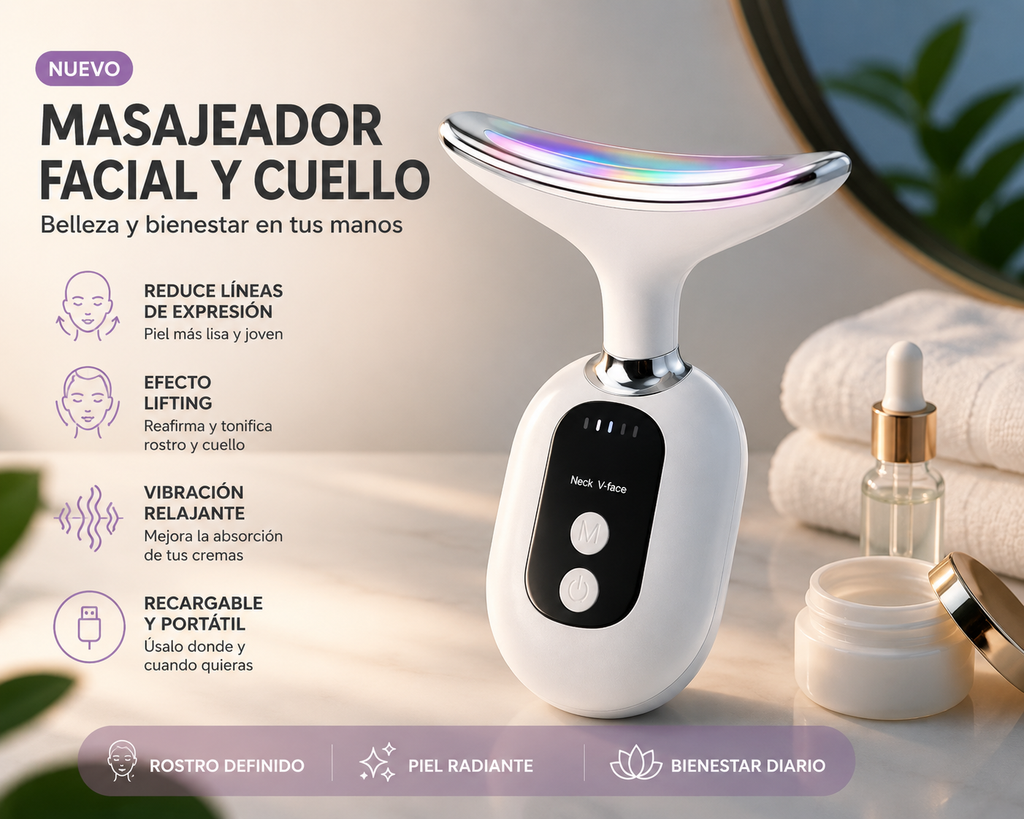 MASAJEADORA FACIAL 7 LUCES